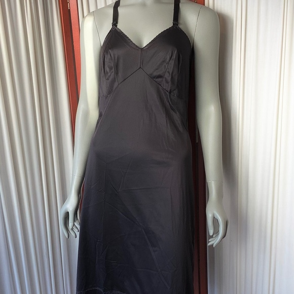 Vintage Wonder Maid Full Slip Lingerie Womens 40 Black Non Cling USA Made - Picture 1 of 8
